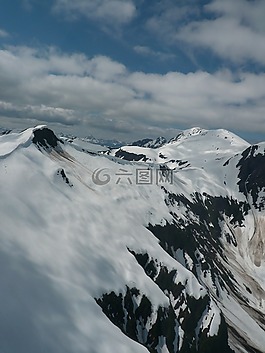 阿拉斯加州,雪,高峰