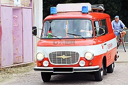 消防隊(duì)員車輛,老,歷史
