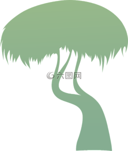 樹,綠色,側(cè)影