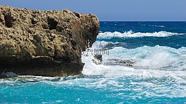 巖質(zhì)海岸,波,砸