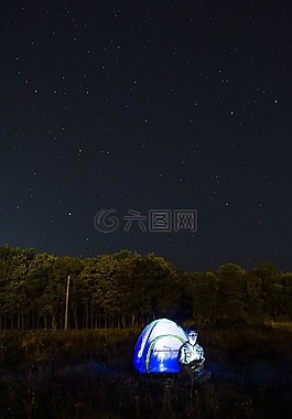 帳篷,明星,森林