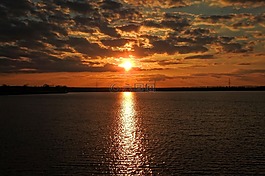 日落,夕陽(yáng),傍晚的天空