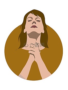 妇女,女人,祈祷
