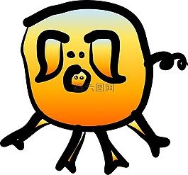 豬,動物,卡通
