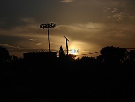 晚上,日落,夜