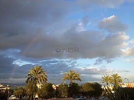 彩虹,雨,alhaurin
