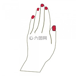 手,側(cè)影,紅色