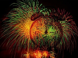 煙花爆竹,新的一年的一天,西爾維斯特