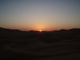日出,大自然,沙漠