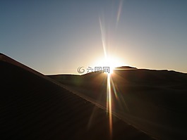 日出,大自然,沙漠