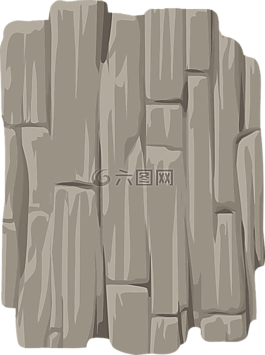 石,鋸齒狀,灰色
