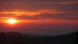 上午,天空,橙色