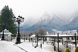 冬天,山,的地方