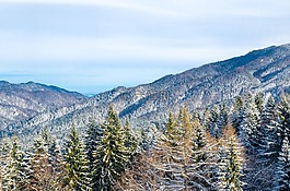 山,冬天,冷
