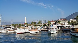 海,端口,小船