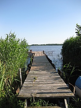 碼頭,湖,水