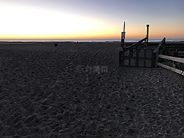 日落,海,多彩的日落