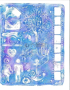 背景,蠟筆,藍(lán)色