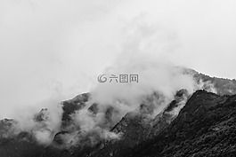 山,天空,云