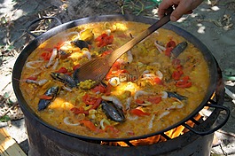 西班牙海鮮飯,廚師,吃
