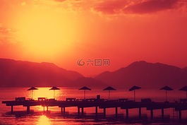 度假,海,山