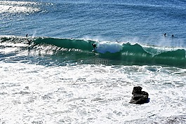 海滩,冲浪,新