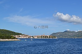 海,天空,景觀