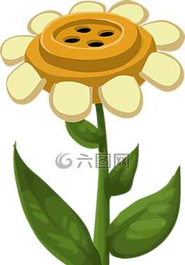 花,花瓣,按钮