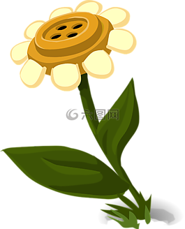 花,花瓣,按钮