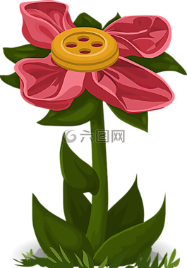 花,花瓣,按钮