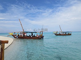 海,小船,船