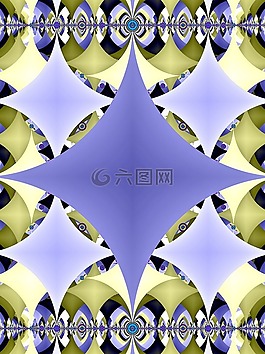 分形蓝色钻石,幻想,数字