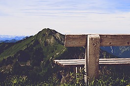 銀行,山,查看