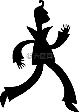 側(cè)影,男子,男