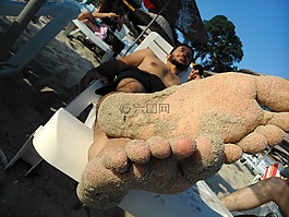 腳,桑迪,沙