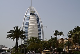 burj al 阿拉伯,迪拜,棕櫚樹