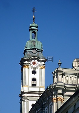 街上 fürstenfeld,fürstenfeldbruck,教会
