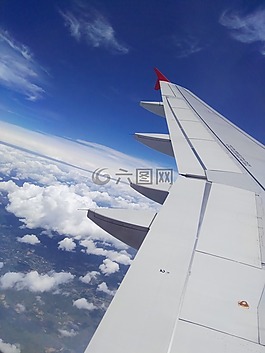 飛機(jī),云,翼