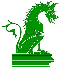 綠色,龍,側(cè)影