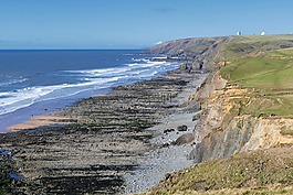 sandymouth 海灘,康沃爾郡,英格蘭