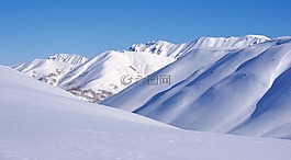 山,冬季,雪