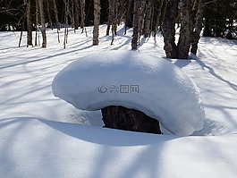 冬季,雪,雪堆