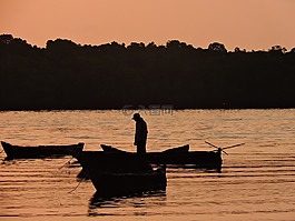 漁,海濱,上午