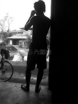 男子,自行車,肖像