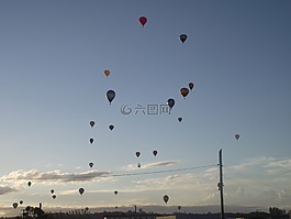 氣球,熱氣球,天空