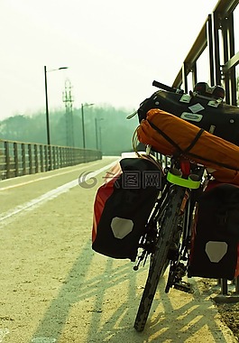 旅行,自行车,吉