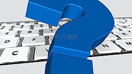 鍵盤,計算機,問號