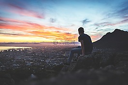 查看,谷,懸崖