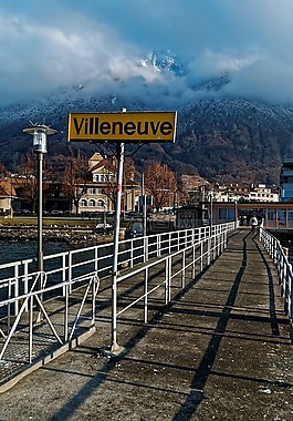 villeneuve,日內(nèi)瓦,湖