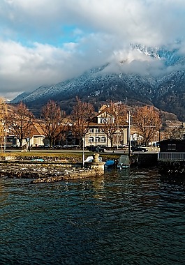 villeneuve,日內(nèi)瓦,湖
